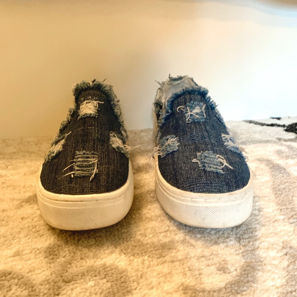 Sam Edelman Denim Platform Slip-on Sneakers